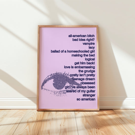 Retro Guts (Spilled) Track Listing Poster